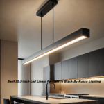 Serif 55.5-Inch Led Linear Pendant In Black By Kuzco Lighting